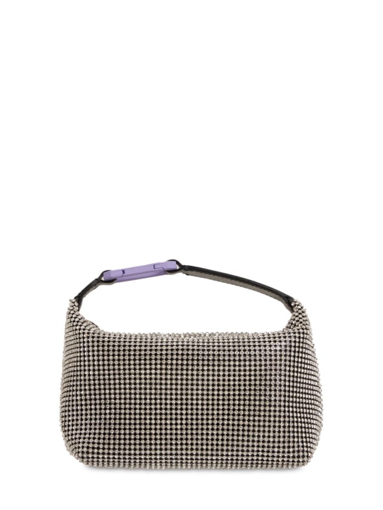 EÉRA: Borsa Moonbag in mesh con cristalli