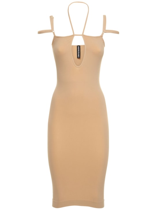Andreadamo: Robe midi en jersey stretch