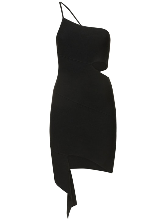 Andreadamo - Robe courte asymétrique en maille stretch