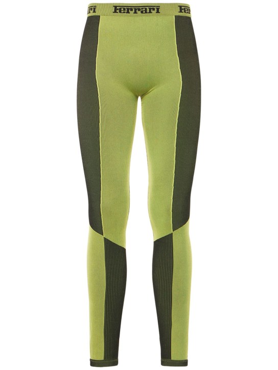 Ferrari: Legging sans coutures en tissu technique à logo
