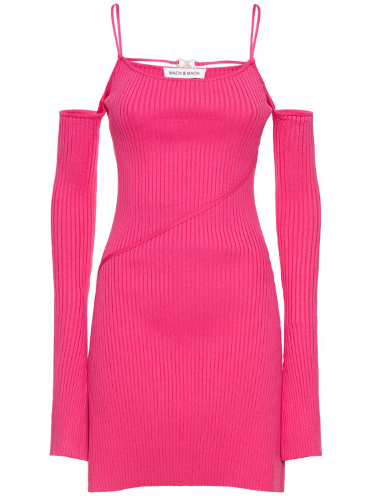Mach & Mach: MINIKLEID AUS STRETCH-STRICKRIPP