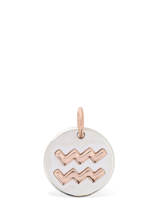 DoDo - 9kt Rose gold & silver Aquarius charm