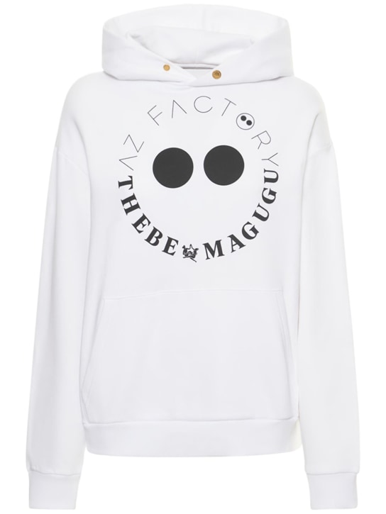 AZ FACTORY - Thebe Bagugu logo cotton jersey hoodie