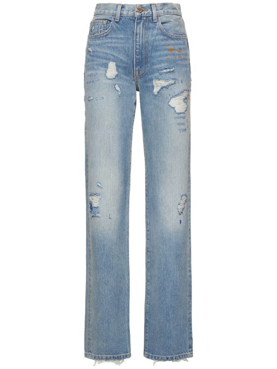 Brandon Maxwell - Jeans rectos de denim de algodón
