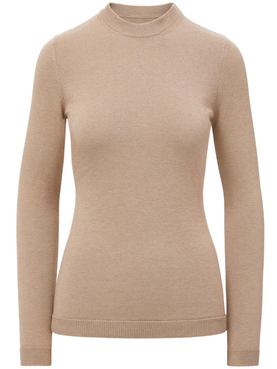 Brandon Maxwell - Silk & cashmere knit crewneck sweater