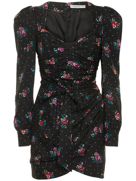 Alessandra Rich - Robe courte en soie jacquard imprimée