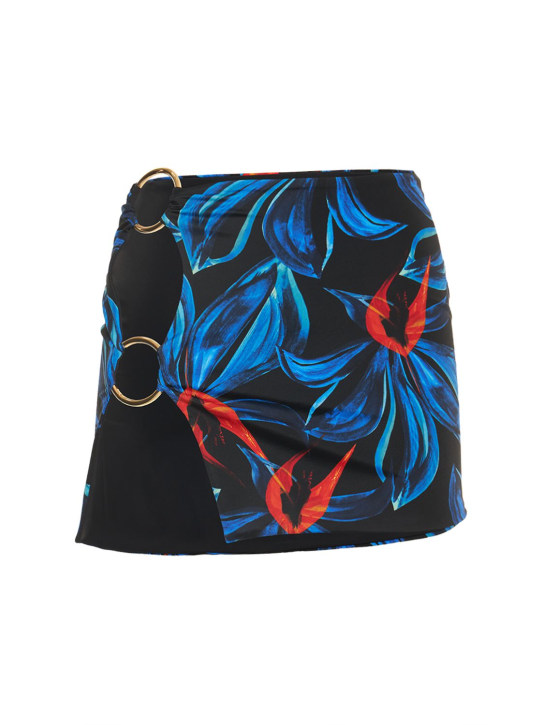 Louisa Ballou - Double ring stretch jersey mini skirt