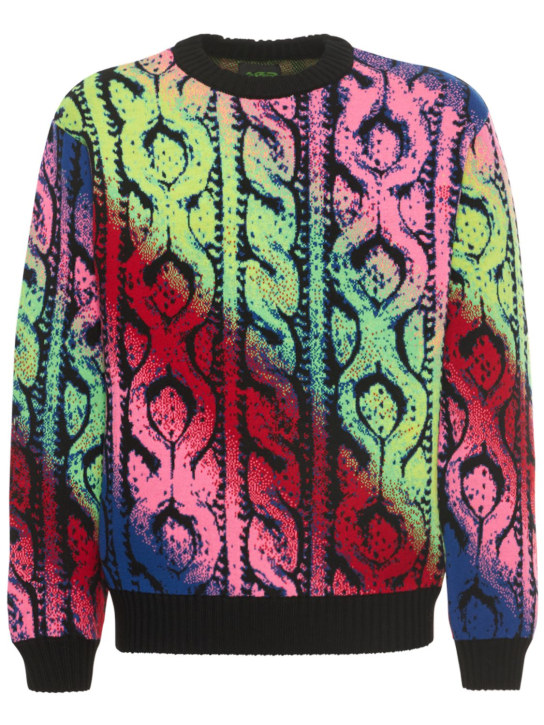 Agr - ZOPFSTRICKSWEATER AUS WOLLSTRICKJACQUARD