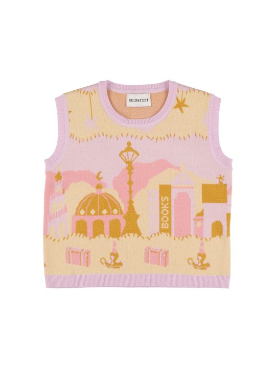 HELMSTEDT: Pull sans manches en maille jacquard