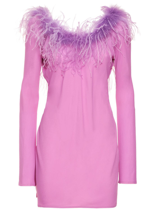 Giuseppe Di Morabito - Vestito in viscosa con piume
