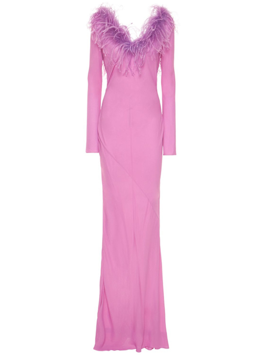 Giuseppe Di Morabito: Robe longue en viscose crêpe de chine