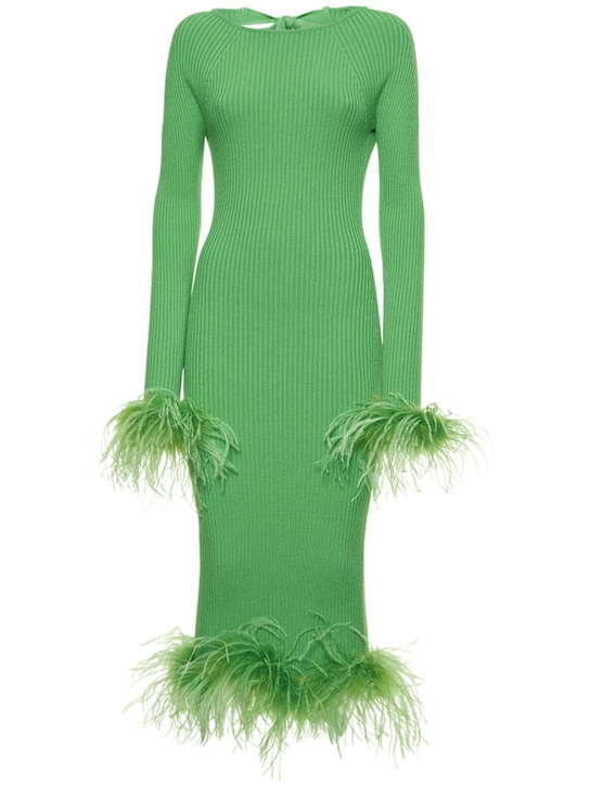 Giuseppe Di Morabito - Vestito midi stretch con piume