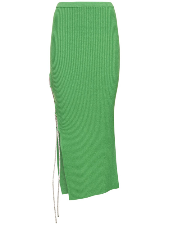 Giuseppe Di Morabito - Jupe midi en maille de laine embellie