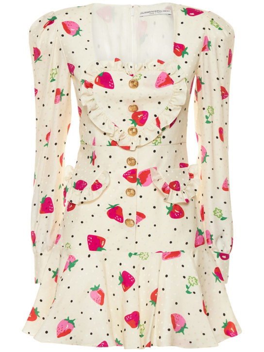 Alessandra Rich - Robe courte en soie jacquard