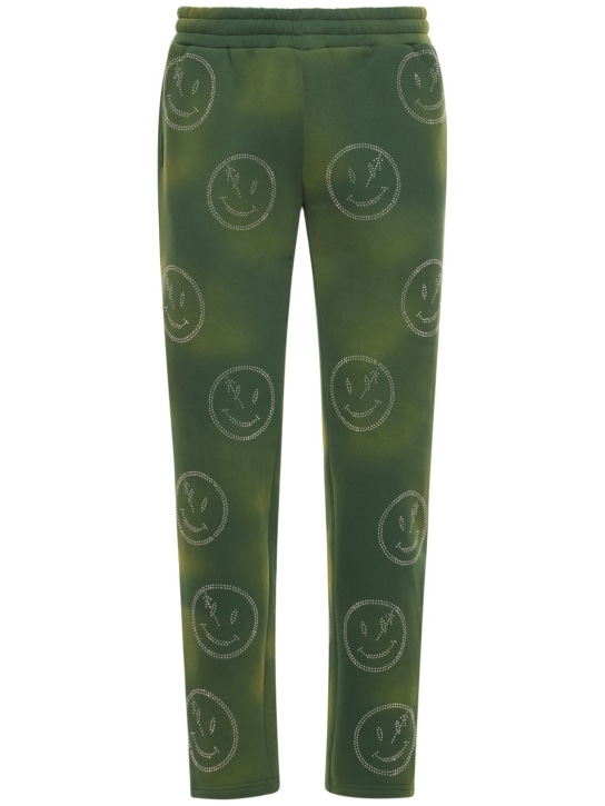 Retrovert - Pantalon à motif smiley en strass