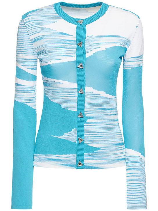 Missoni: Space dyed intarsia knit cardigan