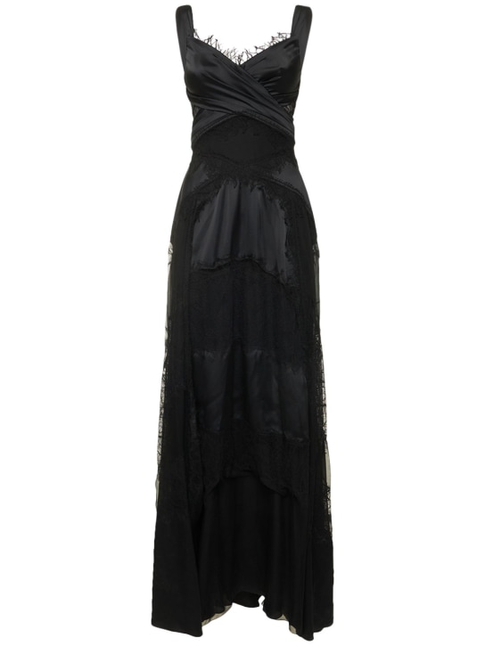 Zuhair Murad - LANGES SPITZEN- UND SATINKLEID