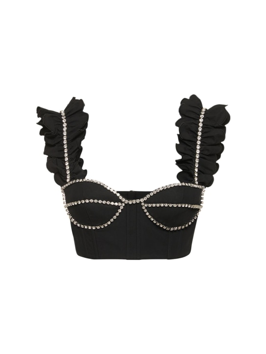 Area - Bustier aus Baumwollpopeline mit Rüschen