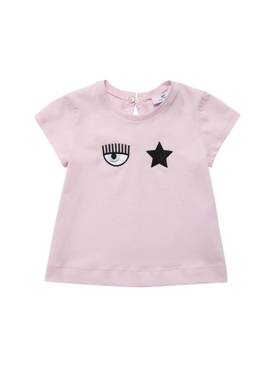 Chiara Ferragni - T-shirt en jersey de coton à logo brodé