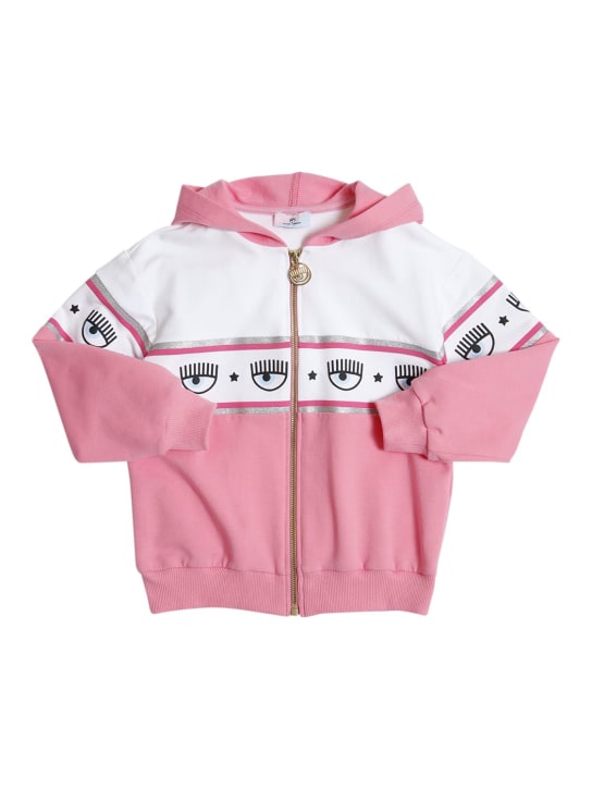 Chiara Ferragni: Felpa Logomania in cotone con cappuccio