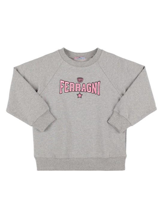 Chiara Ferragni - Embroidered logo cotton sweatshirt
