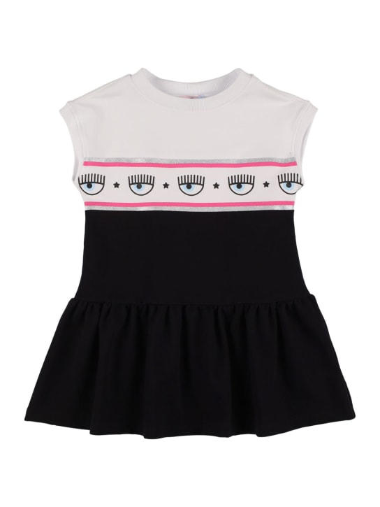 Chiara Ferragni - KLEID AUS BAUMWOLLMISCHFLEECE MIT LOGO