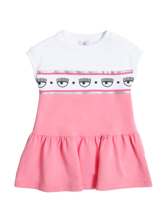 Chiara Ferragni - KLEID AUS BAUMWOLLMISCHFLEECE MIT LOGO