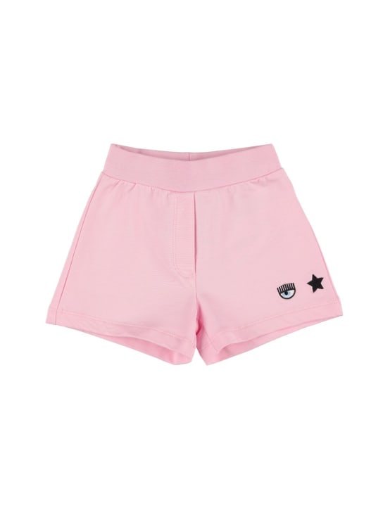 Chiara Ferragni - Shorts in felpa con ricami