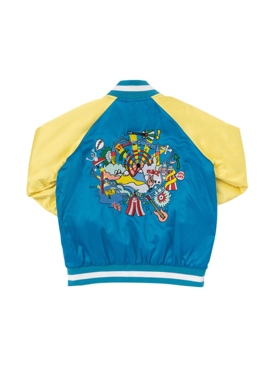 Stella McCartney Kids: Veste bomber en satin recyclé brodé