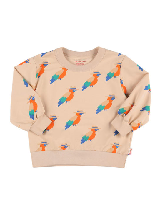 Tiny Cottons - Sweat-shirt en coton Pima imprimé perroquet