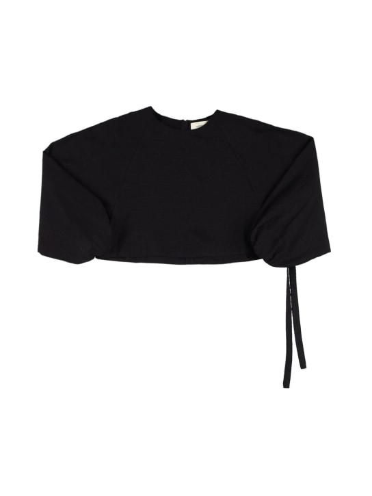 Unlabel - Blusa cropped in taffetà