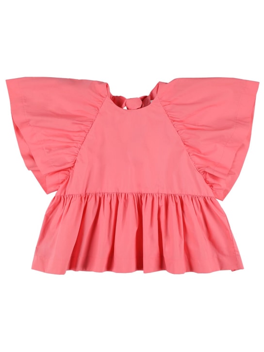 Unlabel - Camicia in popeline di cotone con ruches
