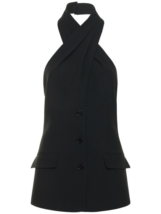 Michael Kors Collection: Chaleco blazer de crepé