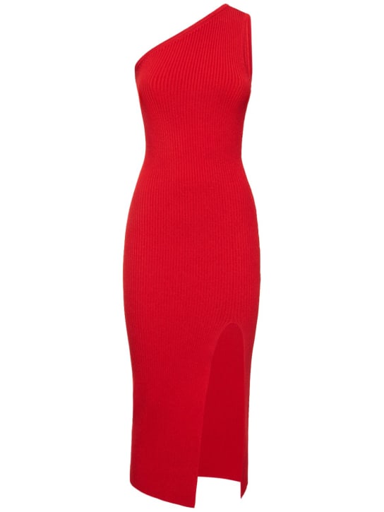 Michael Kors Collection - Vestito midi in maglia stretch a costine