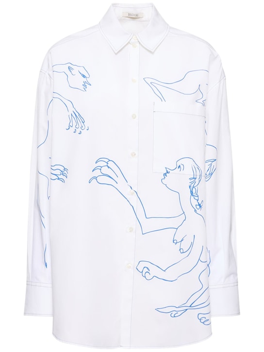 Gauchere - Chemise oversize en popeline de coton imprimé