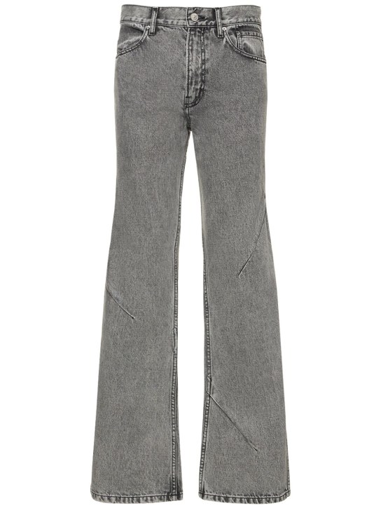 Gauchere - Jeans rectos de talle bajo de denim de algodón
