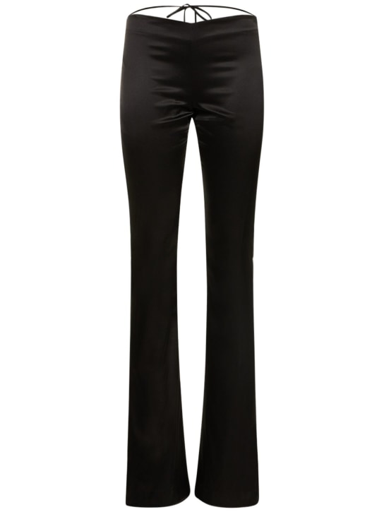 Alessandra Rich - Hose aus Seidensatin mit ausgestelltem Bein