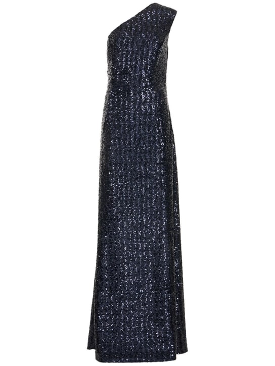 Michael Kors Collection - Vestito monospalla in jersey con paillettes