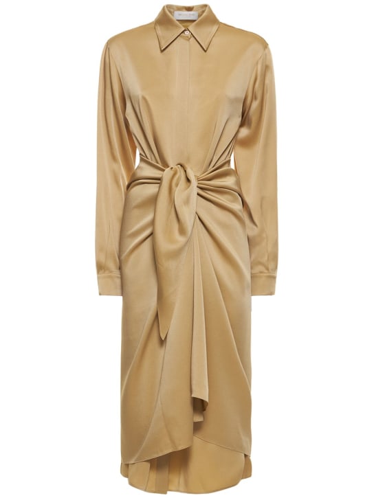 Michael Kors Collection - Vestito midi in techno charmeuse con nodo