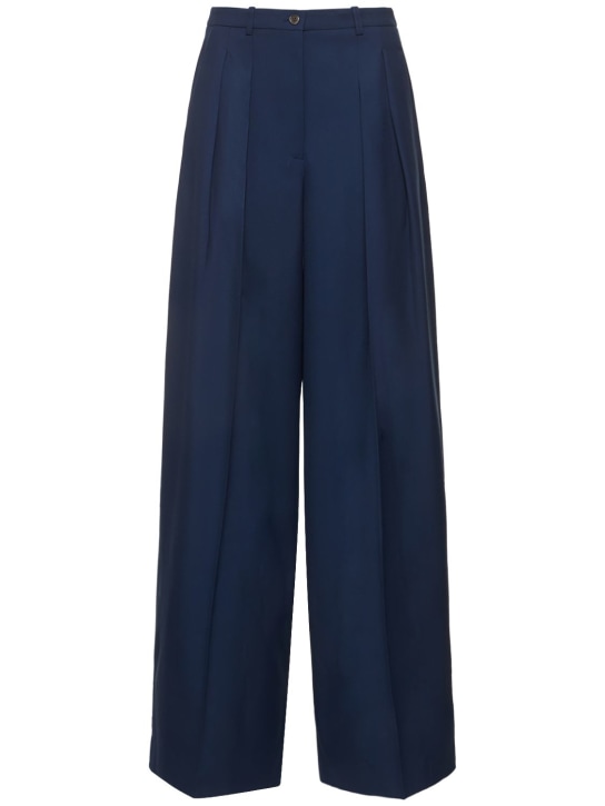 Michael Kors Collection: Pantaloni larghi in gabardina di lana