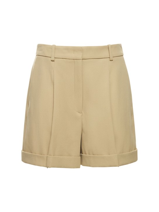 Michael Kors Collection - Shorts vita alta in gabardina di lana