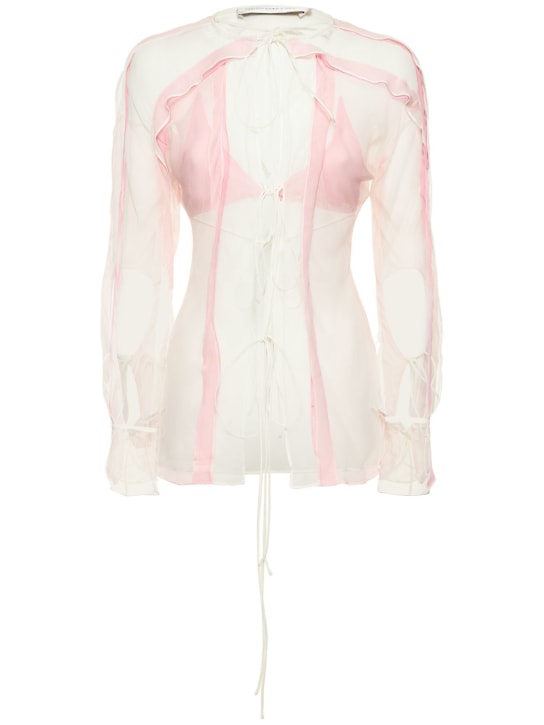 Christopher Esber - Blouse & soutien-gorge en mousseline de soie