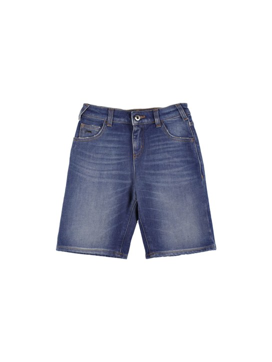 Emporio Armani - VERWASCHENE SHORTS AUS BAUMWOLLDENIM