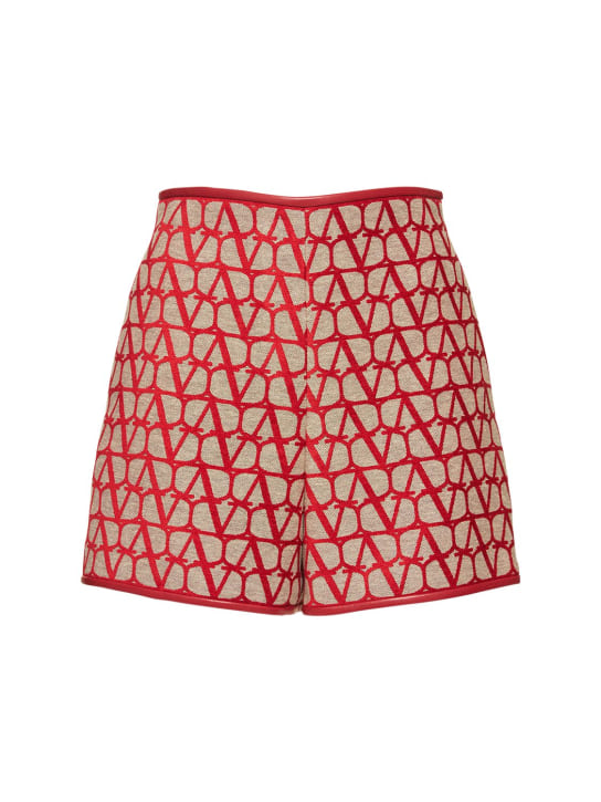 Valentino - Logo jacquard canvas mini shorts