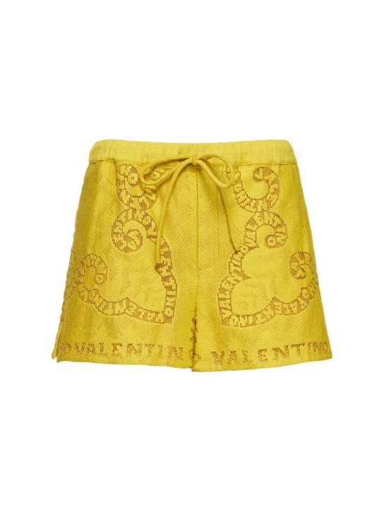 Valentino - Cotton guipure lace mini shorts