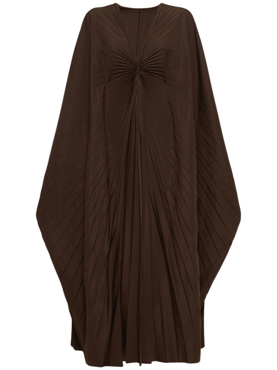 Valentino - Micro faille plisse long dress
