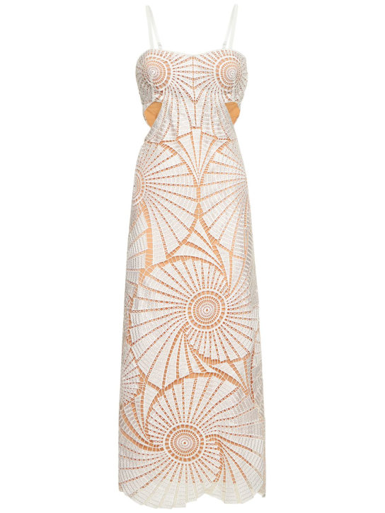 SIMKHAI - Jamie Fossil guipure midi dress