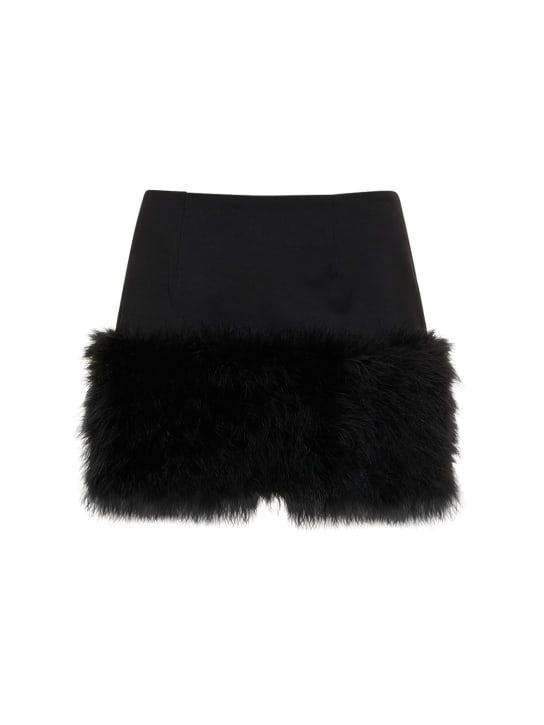 16arlington: Jupe en jersey de viscose avec plumes Haile