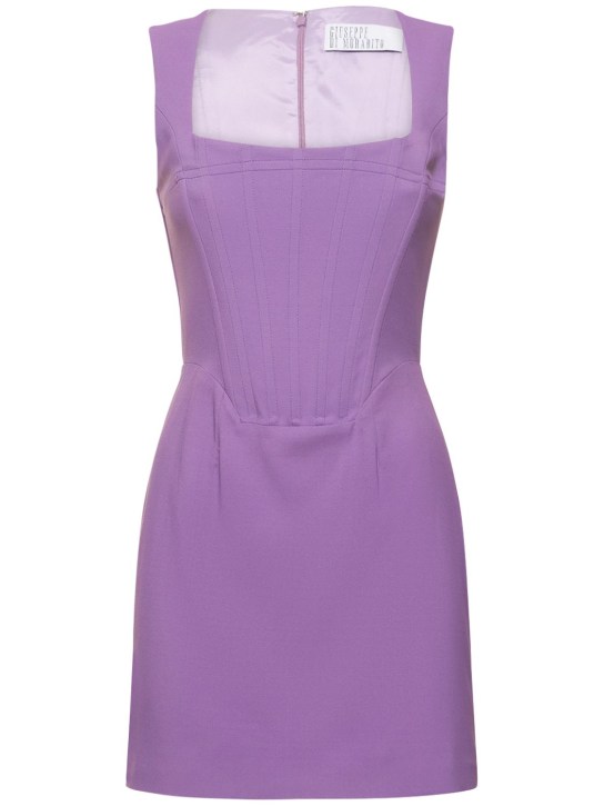 Vestito in cady di raso envers