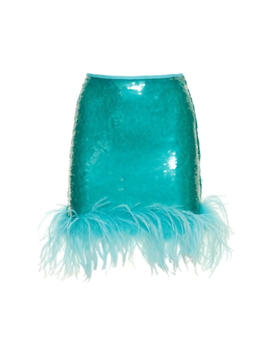 Giuseppe Di Morabito - Jupe courte en sequins et plumes